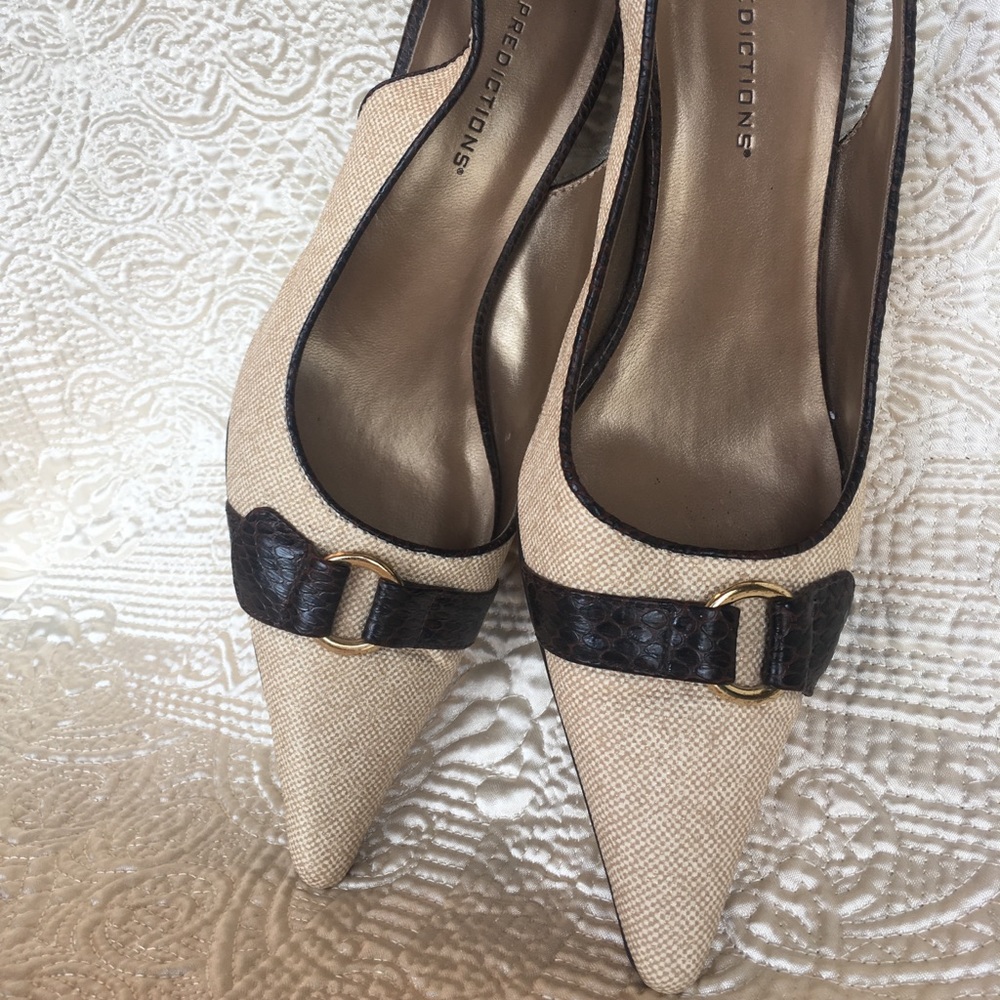 Predictions Kitten Heel Sling-backs, size 6
